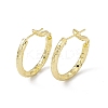 Rack Plating Brass Rectangle Pattern Huggie Hoop Earrings for Women EJEW-I277-06G-1