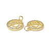 Real 18K Gold Plated Brass Micro Pave Clear Cubic Zirconia Pendants KK-E068-VB409-9-3