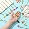 14Pcs 14 Colors Ballerina Girl Alloy Rhinestone & Resin Cup Charms HJEW-YW00079-5