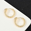 Brass Green Cubic Zirconia Hoop Earrings EJEW-Q016-12G-5
