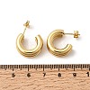 Two-layer C-Shaped 201 Stainless Steel Stud Earrings EJEW-Z151-11G-02-5