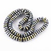 Electroplated Natural Lava Rock Beads Strands G-T114-69H-2