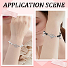 40Pcs 4 Styles Heart Theme Alloy Rhinestone & Cubic Zirconia Connector Charms RB-SC0001-11-5