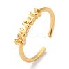 Constellation/Zodiac Sign Brass Cuff Rings RJEW-O042-06G-C-3