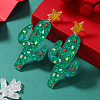 Festive Christmas Acrylic Stud Earrings for Holiday Season Celebration KD3160-6-1