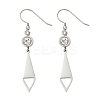 304 Stainless Steel Tie Dangle Earrings EJEW-Z129-19P-4