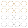 24Pcs 2 Colors Brass Linking Rings KK-TA0003-08-1