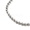 Brass Ball Chain Necklaces Making MAK-L025-01P-2