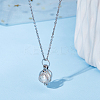 1Pc Rhodium Plated Sterling Silver Bead Cage Pendants STER-HS0001-18-5