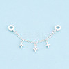 925 Sterling Silver Micro Pave Clear Cubic Zirconia Chain Extenders STER-N016-54S-3