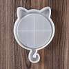 DIY Cat's Head Display Tray Silhouette Silicone Molds DIY-G058-D02-2