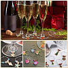 160Pcs 4 Style Brass Wine Glass Charm Rings KK-SP0001-33G-6