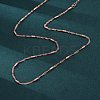 Brass Singapore Chains Necklaces for Women NJEW-D302-04RG-4