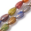 Painted Glass Beads Strands X-GLAA-B037-06-1
