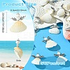 50Pcs 10 Styles Shell & Alloy Pendants PALLOY-CJ00044-8