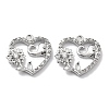 Brass Micro Pave Clear Cubic Zirconia Pendants KK-M102-34P-1