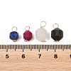 Natural Mixed Gemstone Copper Wire Wrapped Charms PALLOY-JF02173-3