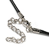 Waxed Cord Necklaces NJEW-P310-11P-01-3