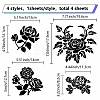 4Pcs 4 Styles PET Waterproof Self-adhesive Car Stickers DIY-WH0308-225A-088-2