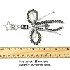 Alloy Glass Chip Pendant Decoration HJEW-FZ00038-2