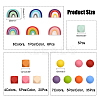 18 Style Food Grade Eco-Friendly Silicone Beads SIL-CA0001-62-2