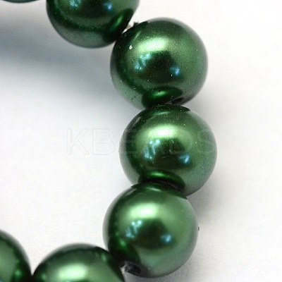 Baking Paint Glass Pearl Round Bead Strands HY-Q003-10mm-75-1