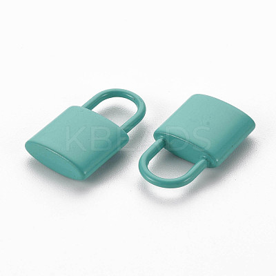 Spray Painted Alloy Pendants PALLOY-Q433-031C-RS-1