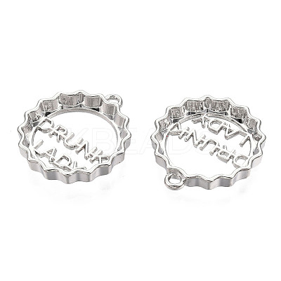 Rack Plating Alloy Pendants PALLOY-F286-02P-1