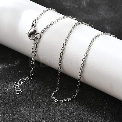 Non-Tarnish 304 Stainless Steel Cable Chain Necklace LS-STAS-T040-PJ204-70-1
