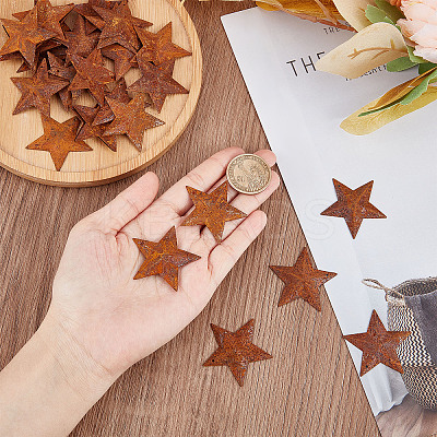 Rust Iron Pendants LS-IFIN-WH0065-16A-1