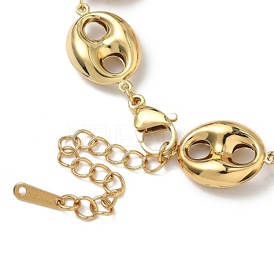 304 Stainless Steel Link Bracelets for Women BJEW-P354-05G-1