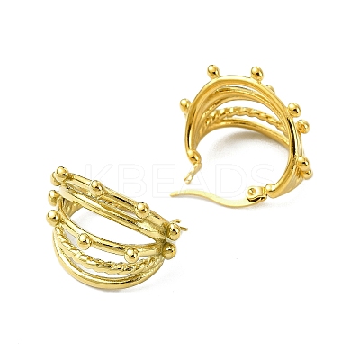 304 Stainless Steel Hoop Earrings EJEW-K271-02H-G-1