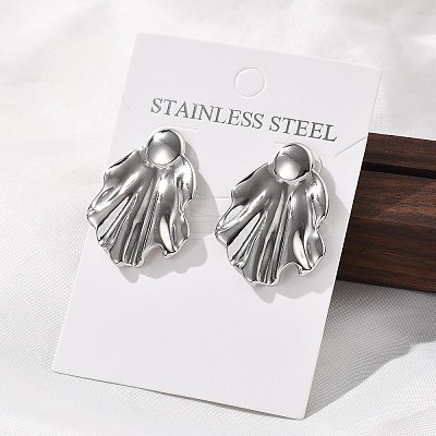 304 Stainless Steel Studs Earrings for Women EJEW-K306-25P-1
