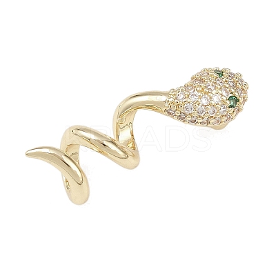 Brass Micro Pave Cubic Zirconia Pendants KK-F921-06G-1