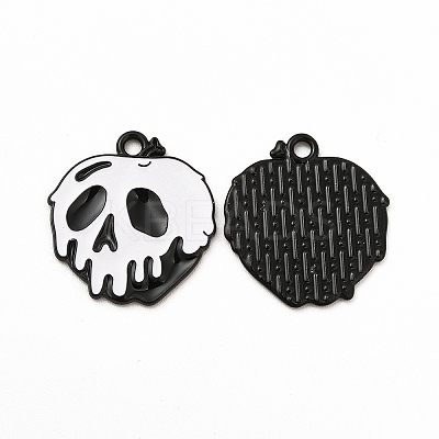 Rack Plating Alloy Enamel Pendants X-FIND-G054-20EB-01-1