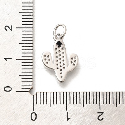 Brass Micro Pave Clear Cubic Zirconia Pendants KK-L225-032P-1
