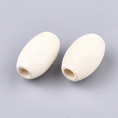 Unfinished Natural Wooden Beads X-WOOD-S053-02-1