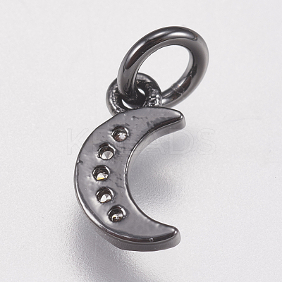 Brass Micro Pave Cubic Zirconia Charms ZIRC-E147-59-1