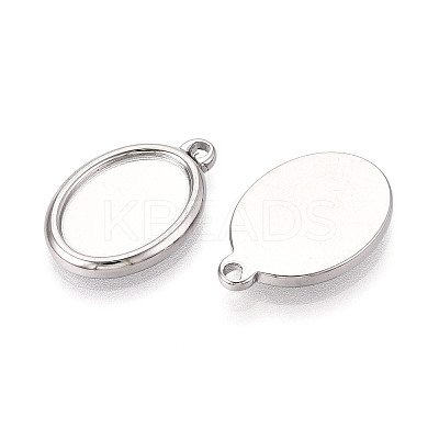 304 Stainless Steel Pendant Cabochon Settings STAS-T067-68P-1