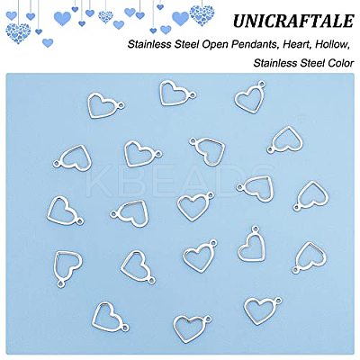 304 Stainless Steel Open Pendants STAS-UN0046-76-1