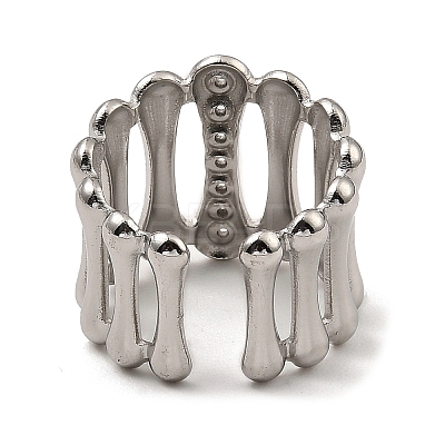 Non-Tarnish 304 Stainless Steel Open Cuff Rings RJEW-Z018-06P-1
