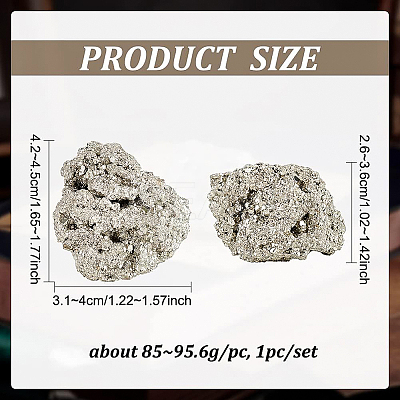 Nuggets Natural Pyrite Display Decorations DJEW-WH0042-02-1