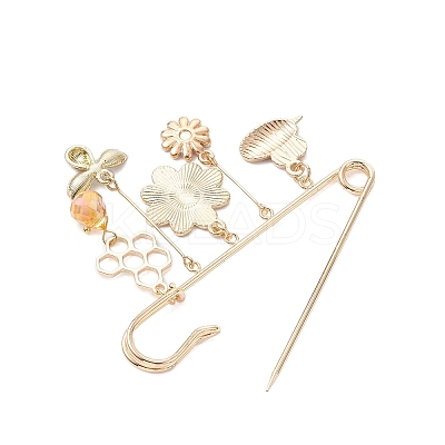 Bees & Flower Iron Kilt Pins JEWB-TA00024-1