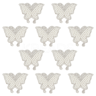 10Pcs Butterfly Hotfix Rhinestone Iron on/Sew On Patches PATC-DR0001-04B-1