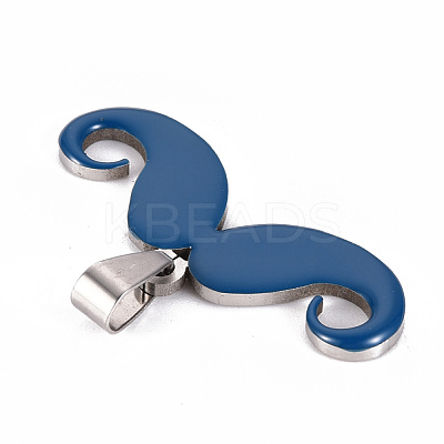 201 Stainless Steel Enamel Pendants STAS-S110-075L-1