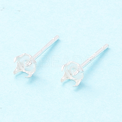 925 Sterling Silver Post Stud Earring Settings STER-P047-06A-S-1