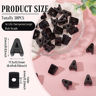 Acrylic European Beads LS-OACR-TAC0013-14A-1