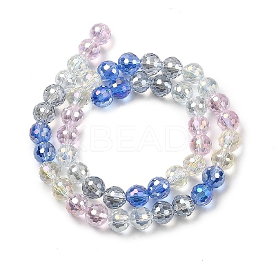 Electroplate Glass Beads Strands EGLA-D300-06-8mm-03-1