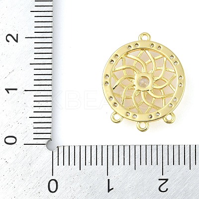 Brass Pave Clear Cubic Zirconia Chandelier Component Links LS-KK-L219-23G-1