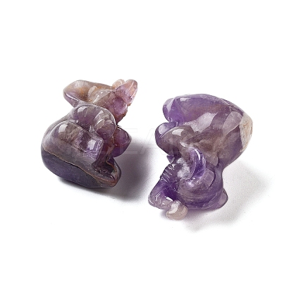 Natural Amethyst Carved Figurines DJEW-L023-D04-1